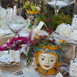 Sicilian-themed table setting
